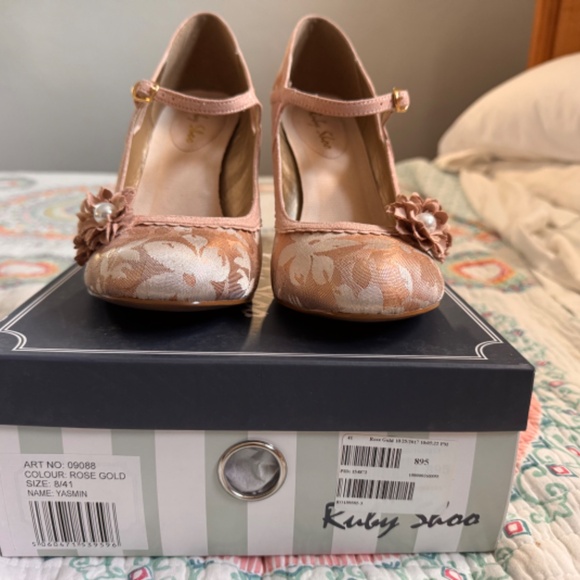 Ruby Shoo "Yasmin" Rose Gold Heels size US 10, UK 41 - Picture 2 of 7